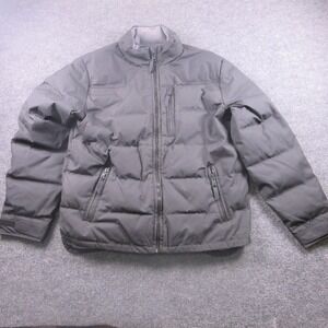 Mountain Khakis Outlaw Down Jacket Mens Large Black Puffer Insulated Zip Winter